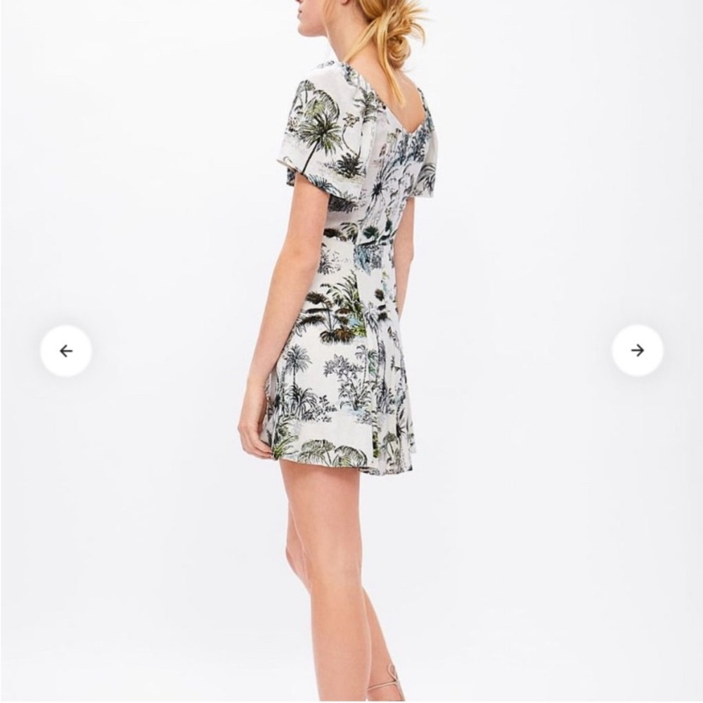 ZARA Tropical Print White Dress - Picture 4 of 7